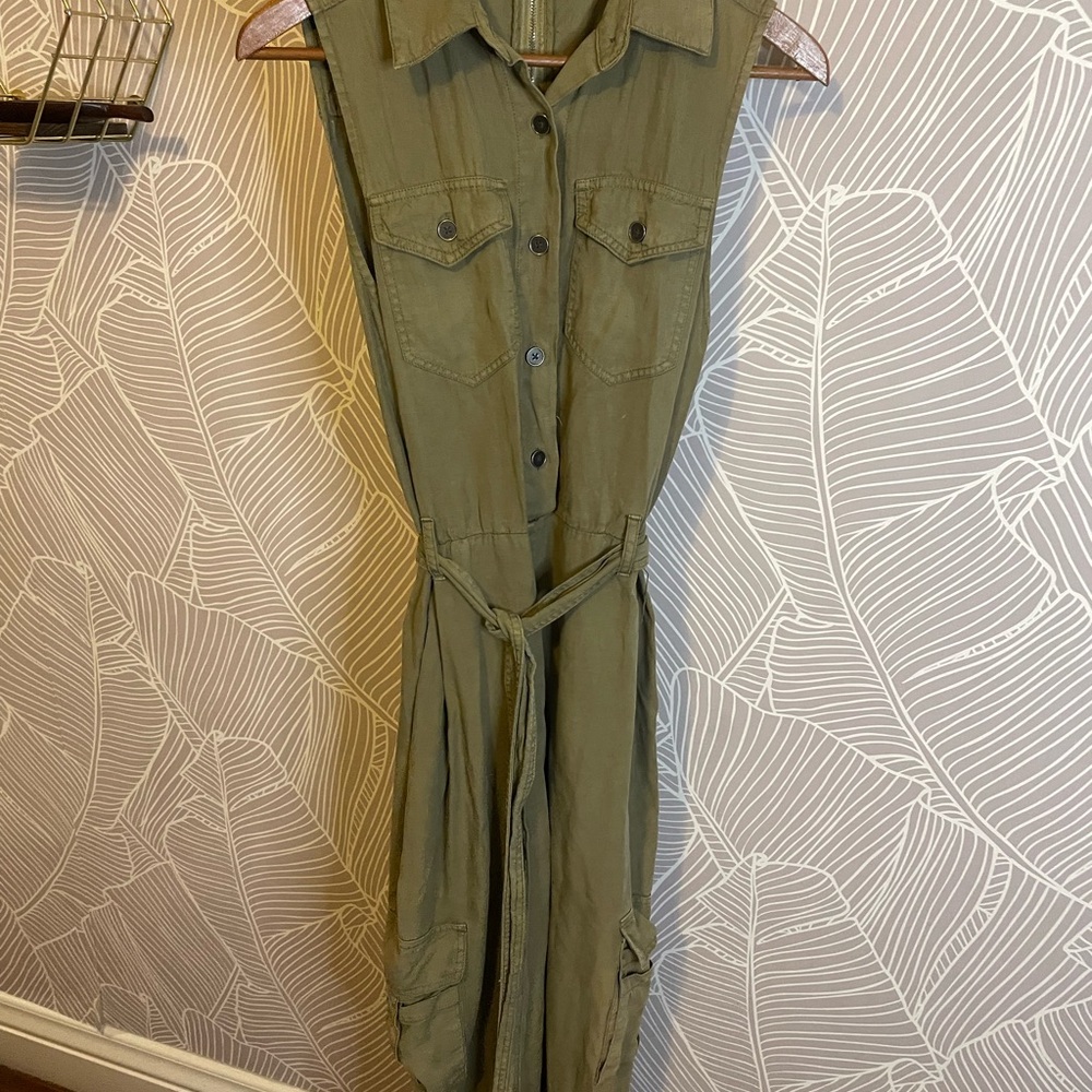 Alice + Olivia --  Joey Sleeveless Utility Jumpsuit In Olive